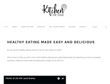 Tablet Screenshot of kitchenoflife.com